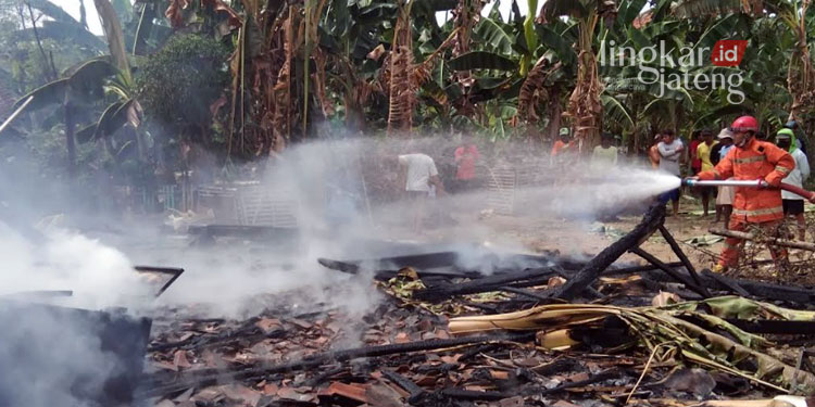 Diduga Korsleting Listrik, Rumah Warga Putat Grobogan Ludes Terbakar